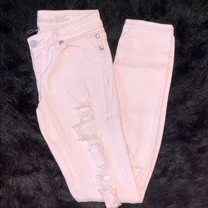 Almost Famous light pink distressed skinny Jeans